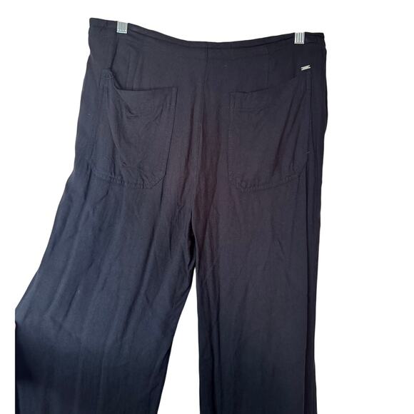 Tommy Hilfiger Black Women's Size 6 100% Viscose Casual Comfort Wide Leg Pants - Picture 3 of 7